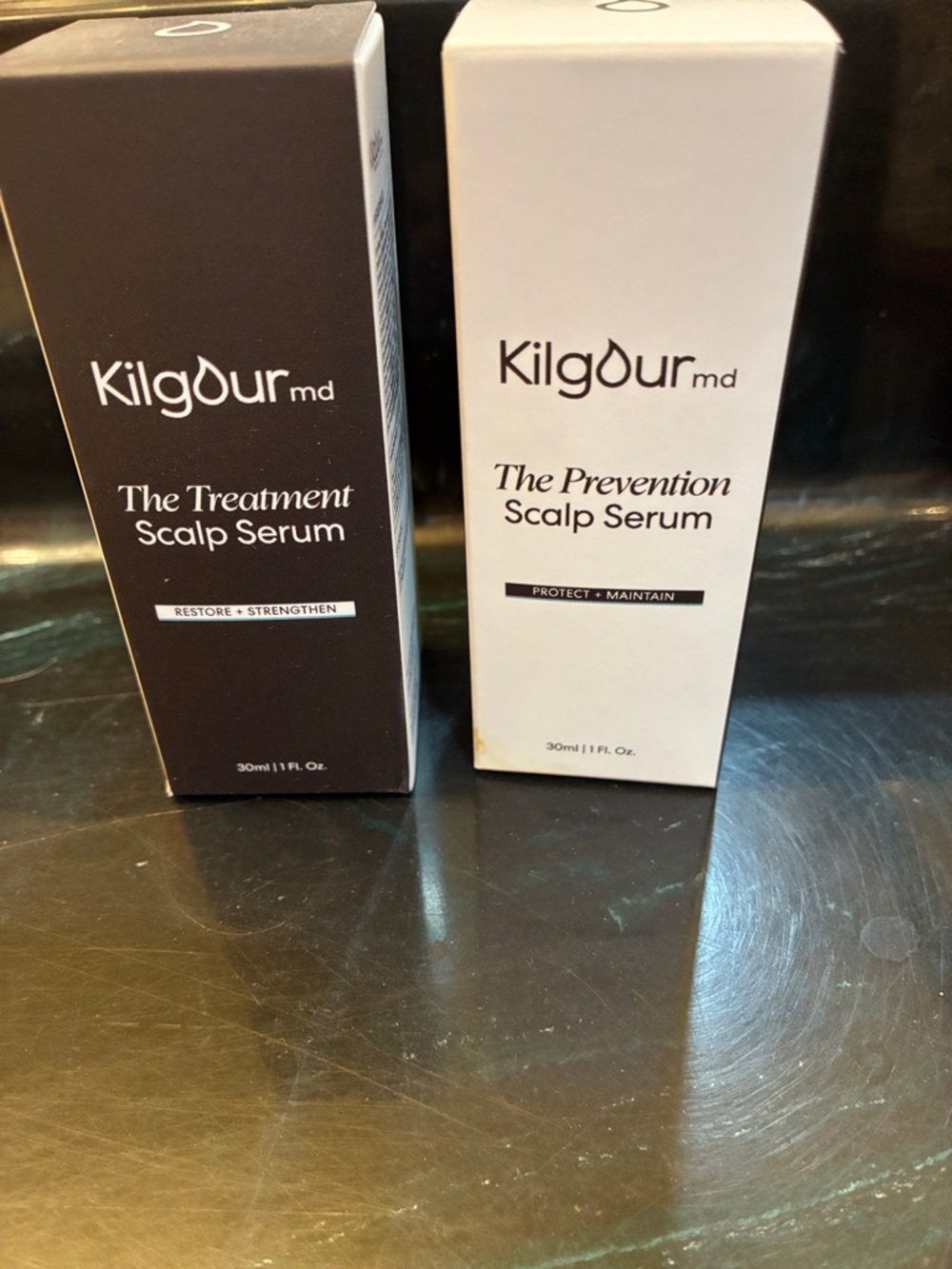 Kilgour MD Scalp Serums Duo - Treatment & Prevention in Black and White